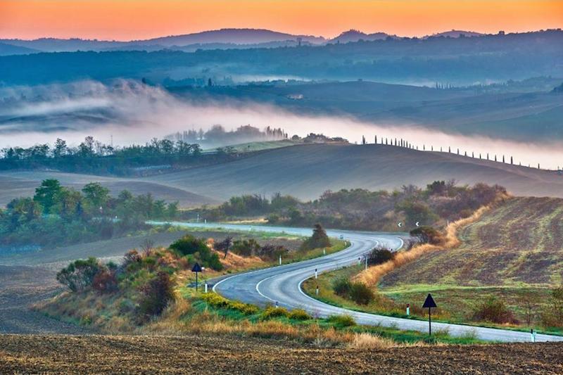 tuscany countryside road